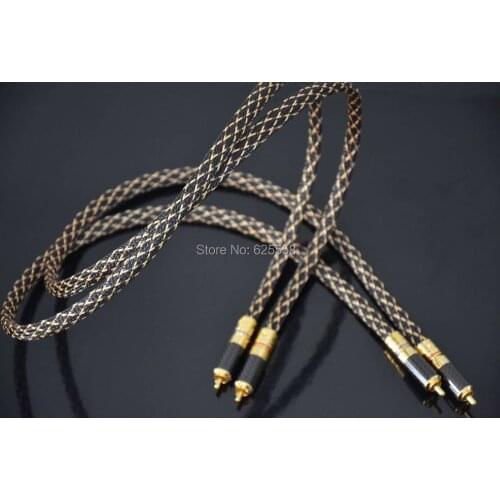 Pair 1m Western Electric R-Copper RCA audio cable signal line