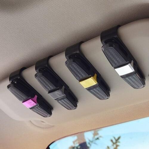 1pc Car Accessories Interior Car Glasses Case Auto Sun Visor Glasses Holder Car Assessoires Interior for Men and Women