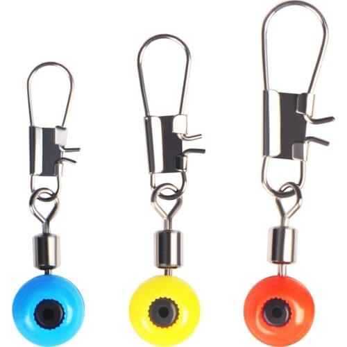 10pcs/lot Fishing Float Bobber Stops Space Beans Connectors Sea Saltwater Tools Connector Rolling Swivel Supplies Fishing Tackle