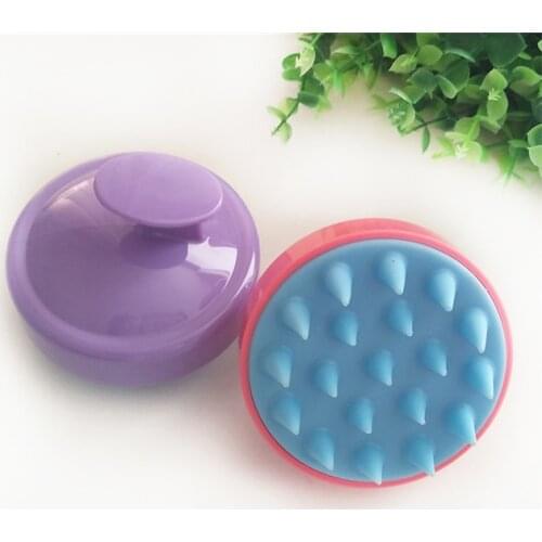 100pcs Silicone Hair Brush Shampoo Scalp Brush Comb Head Spa Slimming Massage Brush Body Hair Washing Comb Shower Bath Brush