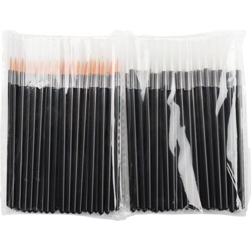 100 Pcs/Pack Disposable Eyeliner Liquid Wand Applicator Brush Eye Tool Swab Micro Brush Eyelash Extension Tools for make up prop