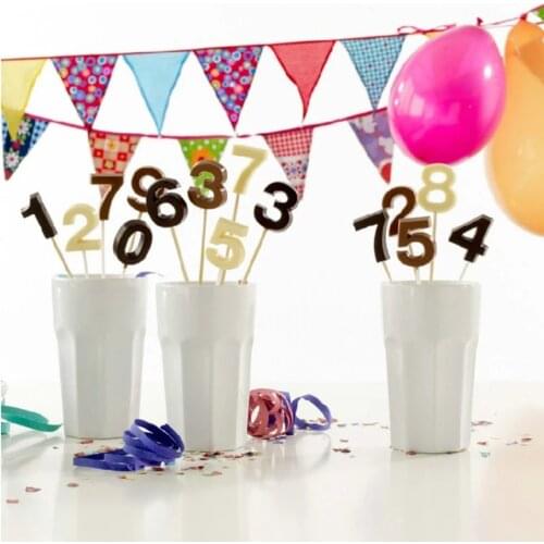 3D Assorted Number Cake Pop Moulds Chocolate and Cake Food Grade Silicone