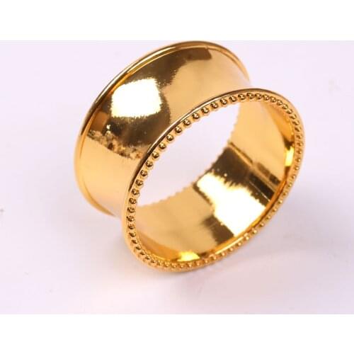 4PCS/Metal alloy round napkin ring is used for wedding banquet prayer family gathering table decoration decoration free shipping