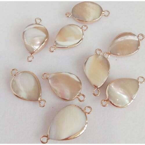 5 PCS /LOT 100% sea-shell pearl with big tear-drop shape,pendant with 2 hangers ,nature colors ,DIY PEARL BEADS-12x24 mm