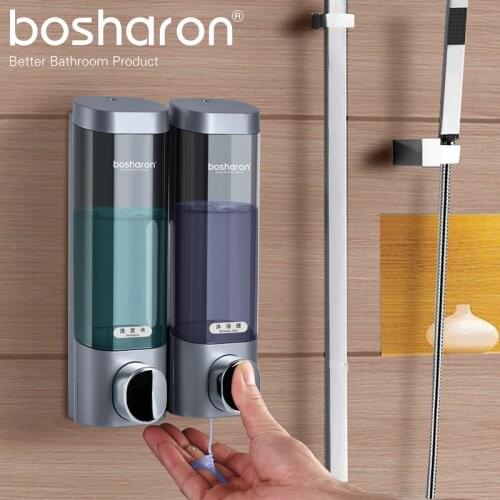 Liquid Soap Dispenser Wall Mount Plastic Detergent Bottles Hotel Shampoo Shower Gel Dispensers Home Kitchen Bathroom Accessories