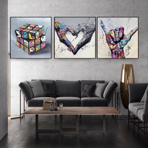 Graffiti Art Gamepad Canvas Art Posters and Print Abstract Game Handle Canvas Paintings on The Wall for Kids Room Decor Picture