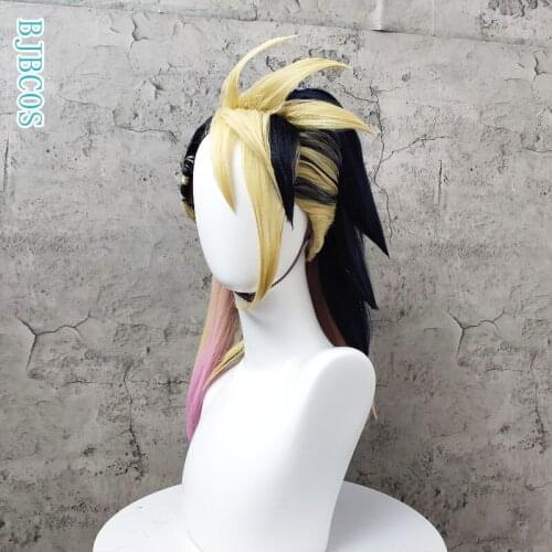 K/DA All Out Akali Cosplay Wig League of Legends LOL Agonys Embrace Dark Bule Cosplay Wig
