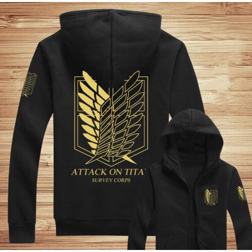 Attack on Titan Hoodies Jackets Coats Anime Cosplay Costumes Autumn Winter Sweatshirts