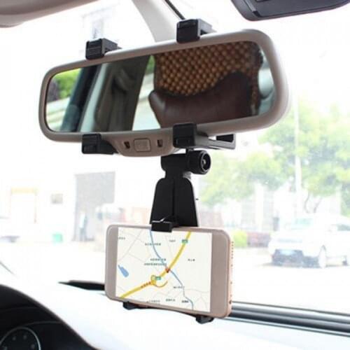 In The rear view Mirror Fitted Phone Holder