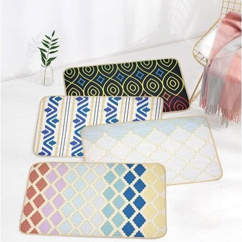 Front Door Mat Linen Entrance Doormat Welcome Door Mat Indoor Bath Shower Mats Bathroom WC Kitchen Bedroom Floor Mat Anti Slip