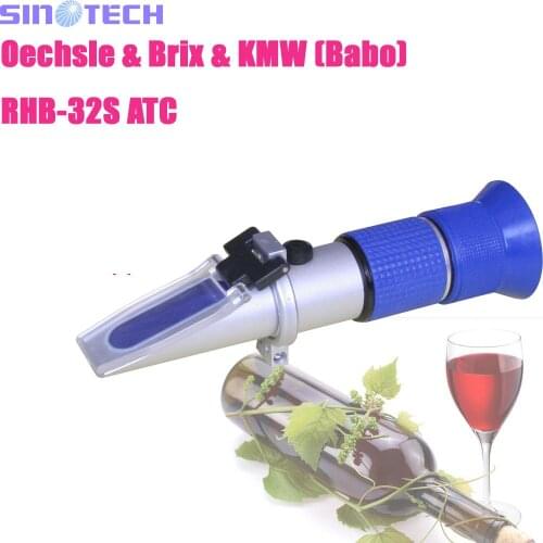 Best price Hand held KMW brix 0-32% Oechsle Wine refractometer RHB-32SATC (blue grip)
