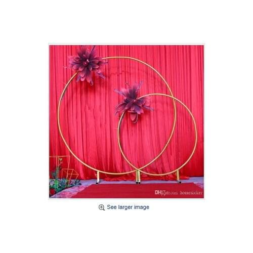 Large size Bridal Large Iron Round Ring Arches Frame Background Decoration Flower Door Frame Wedding Decoration Props