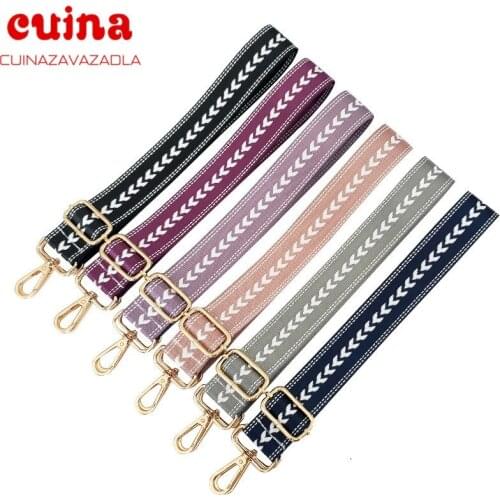 Fashion Colorful Fabric Shoulder Strap Lady Bag Accessories Adjustable Removable Wide Shoulder Crossbody Messenger Bag Strap