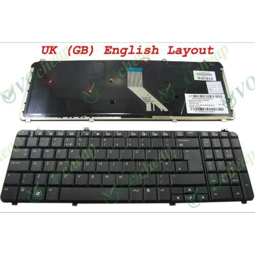 New Laptop keyboard for HP Pavilion DV6 DV6t DV6z DV6-1000 DV6-2000 Matt Black UK GB version - MP-08A96GB-9201