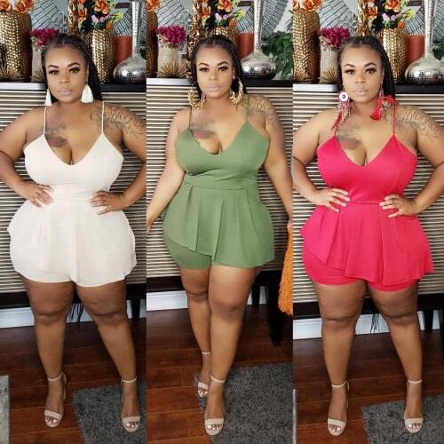 New Womens Clothing Suspender Backless Solid Color Sexy Fake Two-Piece Trouser Skirt Suit