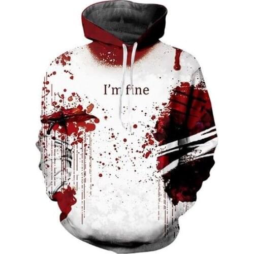 New 3D Printing I‘m Fine Fashion Men Women Tracksuits Crewneck Hoodies Plus Size S-7XL Harajuku