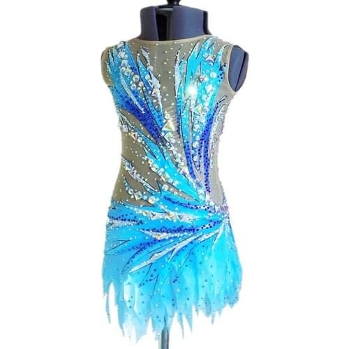 NEW Girls Skating Dress Gymnastics Leotard Professional Artistic Custom Rhythmic Gymnastics Dresses