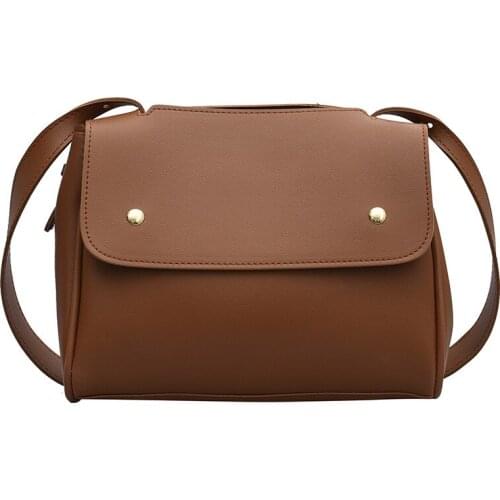 Casual Womens Handbag Solid Color Soft Crossbody Single Strap Shoulder Bag Women New Zipper&Hasp Fashion Messenger Female Bag