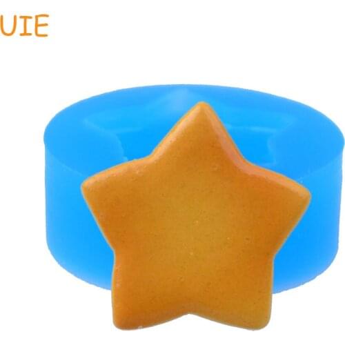QYL261U 21.8mm Star Cookie Silicone Mold - Cake Decoration, Fondant Craft, DIY Biscuit Baking, Chocolate, Candy, Gum Paste Resin