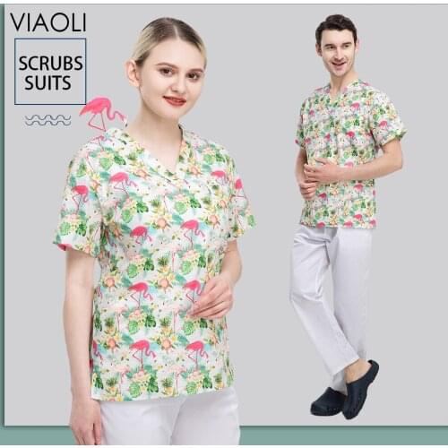 Beauty Salon Workwear Lab Work Overalls Clothes Grooming Short-sleeve Working Uniform Clothing New Dental Hospital Nurse Clothes
