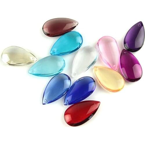 38mm/50mm Mixed Colors Water Drop Prisms For Lighting Crystal Chandelier Suncatcher Ornament Lighting Lamp Hanging Decoration