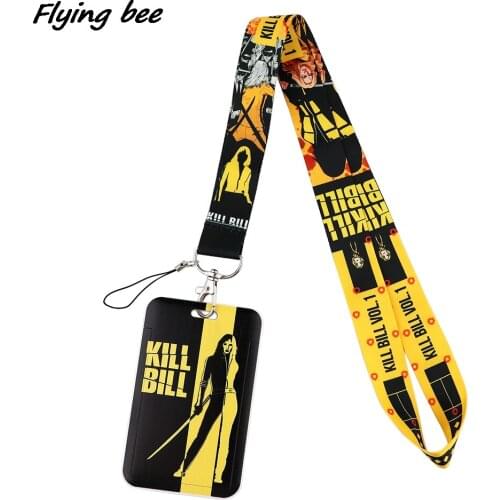 Flyingbee X1742 Movie Figure Yellow Neck Strap Lanyard For Keys ID Card Gym Mobile Phone Straps USB Badge Holder Lariat Lanyard