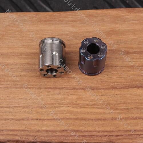 1PC Titanium Alloy Revolver Magazine EDC Paracord Beads Knife Beads Rope Cord Beads Lanyard Pendants Outdoor Accessories