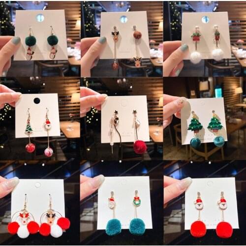 Christmas Earrings Fashion Simple Ins Christmas Long Pendant Earrings Wholesale