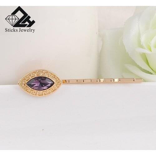 Glass Hair Clips Glaring Wedding Hair Jewelry