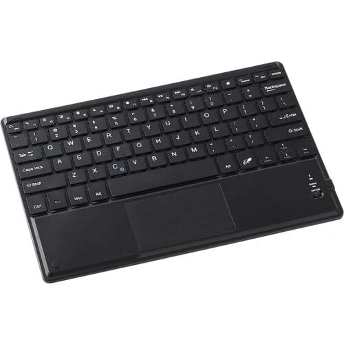 Slim 10" Wireless QWERTY Bluetooth Keyboard+Touchpad For Windows Android Mac