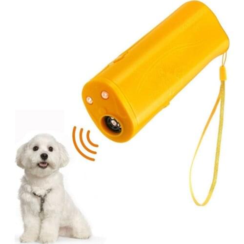 Pet Dog Repeller Anti Barking Stop Bark Training Device Trainer LED Ultrasonic 3 in 1 Anti Barking Ultrasonic Without Battery