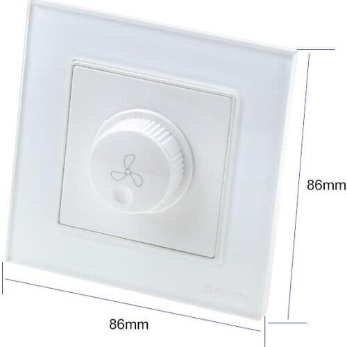 High quality wall fan speed regulating switch fan graphic stainless steel governor 220V stainless steel panel type 86