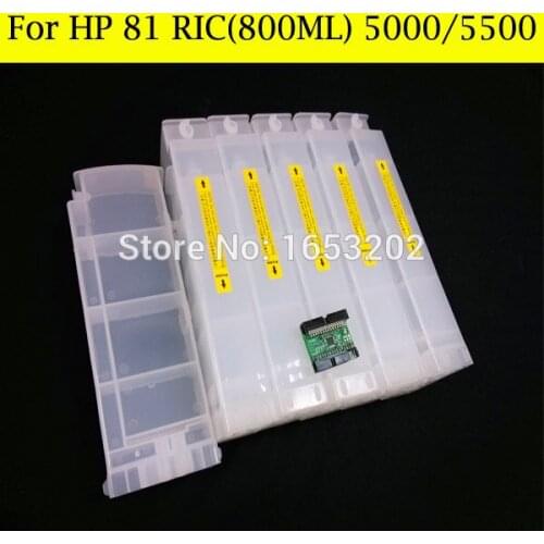 HP81 Refill Ink Cartridge For HP 81 With Chip Decoder Use For HP Designjet 5000 5500 5500ps 5000pc Plotter Printer