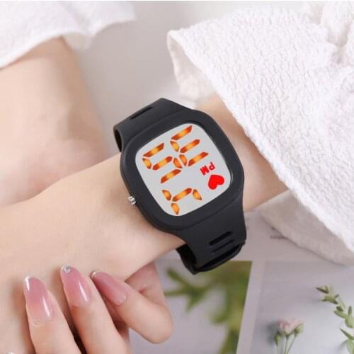 Ladies Watch High Quality Led Simple Ultra-thin Atmospheric Creative Mirror Student Watch 40mm Big Dial Electronic Watch