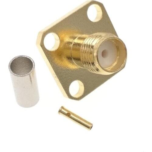 10pcs SMA Female Panel RF Connector For RG316 RG174 LMR100 Cable