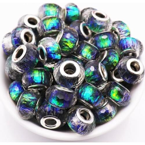 10Pcs/Lot New Color Resin Cut Beads Spacer Stone Beads Charms Fit Bracelet Earrings Hair Jewelry Making Jewellery Accessories