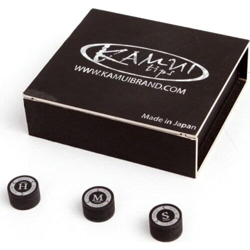 10 pieces KAMUI Pool Cues Tips 14mm Black Color SS/S/M/H Snooker Cue Tip