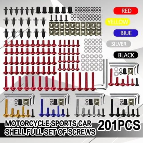 201 PCS Motorcycle CNC Fairing Bolts Kit Screws For R1200S R1200ST R1200GS R1150RT F650CS R1100S R1150R S1000RR
