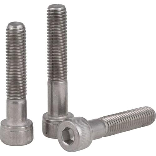 304 stainless steel half-tooth hex socket head cap screw cylinder head bolt cup head screw m8 m10 m12 5Pcs