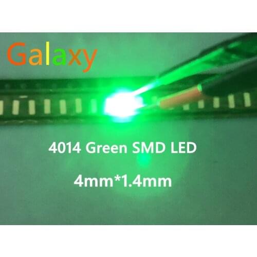 500PCS/4014 GREEN LED SMD 22-24lm 3.0-3.2V car lamp light beads RoHs Free shipping