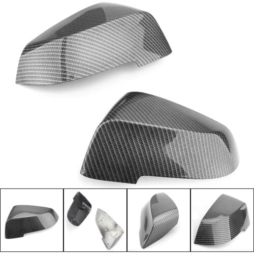 Artudatech For BMW F10 F11 5Series 2014 2015 2016 Car Carbon Fiber Mirror Cover Cap Replace Style 51167308683 51167308684