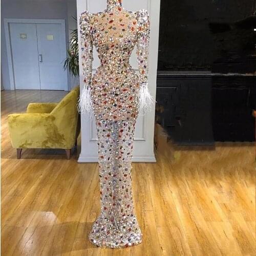 Sparkly Crystals Bodycon Purple Dress Luxurious Dress Evening Costume Dress Birthday Celebrate High Street Dress