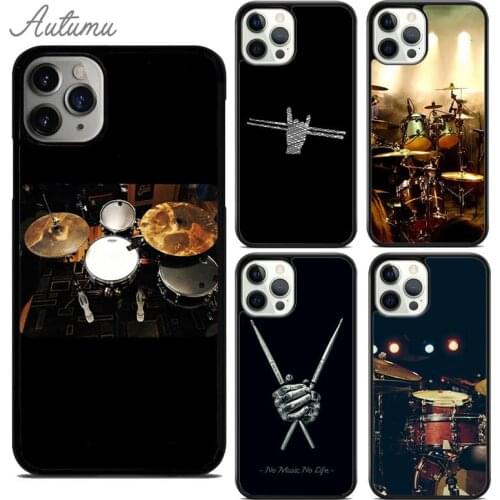 Drums music Phone Case for iPhone 11 12 Pro Max mini X XR XS SE 2020 5 6S 7 8 Plus Samsung Galaxy S8 S9 S10 Cover shell