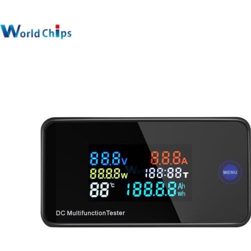 DC 0-200V 0-10A/50A/100A Digital Voltmeter Ammeter Power Energy Meter Wattmeter LED Display 7 in 1 For Home Multipurpose