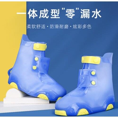 Children Waterproof Shoe Cover Reusable Cartoon Shoe Covers Waterproof Cover Anti-Slip Kids Overshoes Outdoor Water Shoes