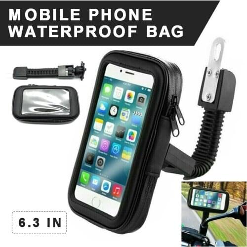 Bicycle Bike Handlebar Bag Waterproof Support Cycling Bicycle Bike Head Handlebar Mobile Phone Stand Waterproof Case Holder