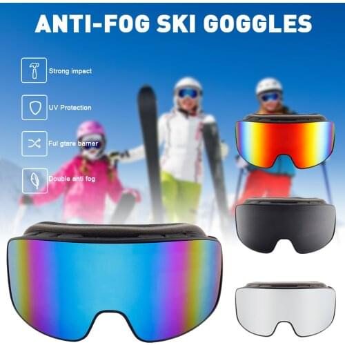 Ski Glasses Anti-Fog Lens Winter Snow OTG Goggles Adjustable Band Men Women Snowboard Goggles Glasses Skiing UV Protection