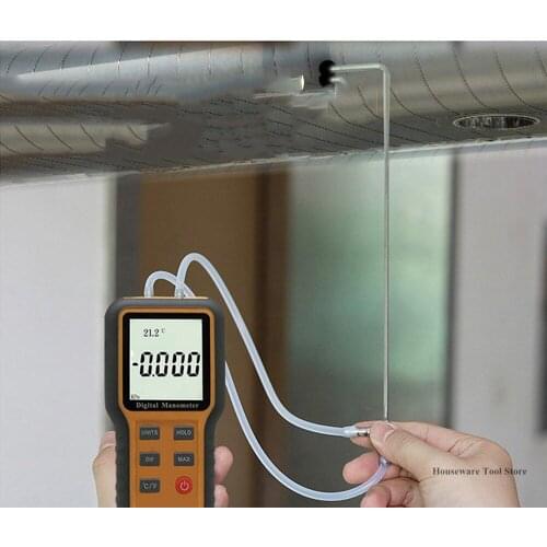 Manometer Digital Air Pressure Meter Differential Gas Tester Tool Gauge Test 12 Selectable Units of Measure