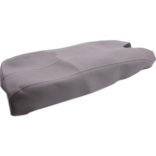 Microfiber Leather Center Console Lid Armrest Cover Skin Fit for Acura RDX 2007-2012 Grey