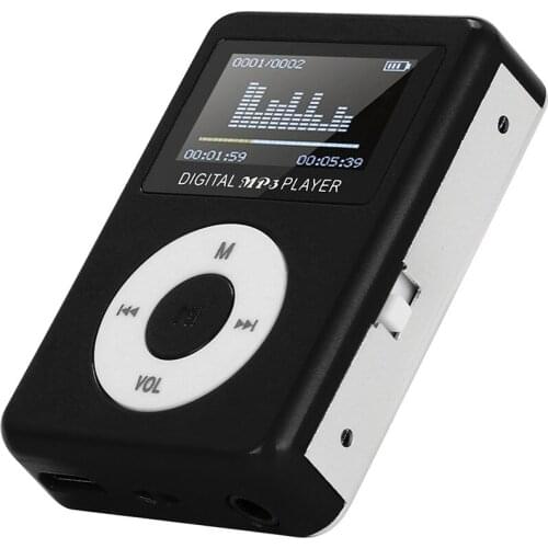 USB 3.5mm stereo Jack Mini MP3 Player LCD Screen Support 32GB Micro SD TF Card Slick stylish design new